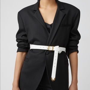 KHAITE Brooke double wrapped belt -white